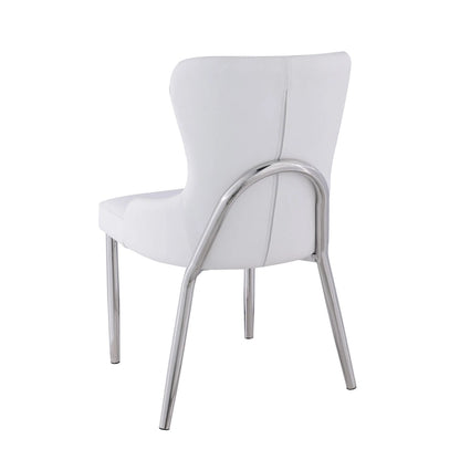 Contemporary Metal Fabric Chair Upholstered
