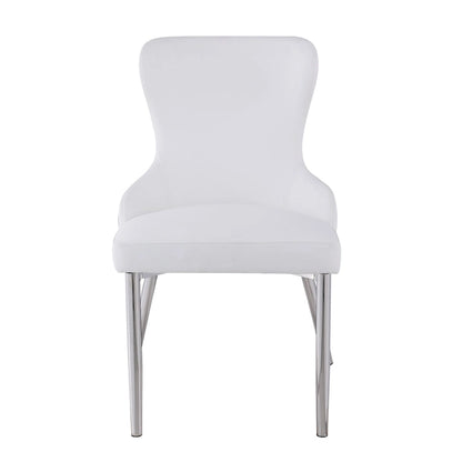 Contemporary Metal Fabric Chair Upholstered