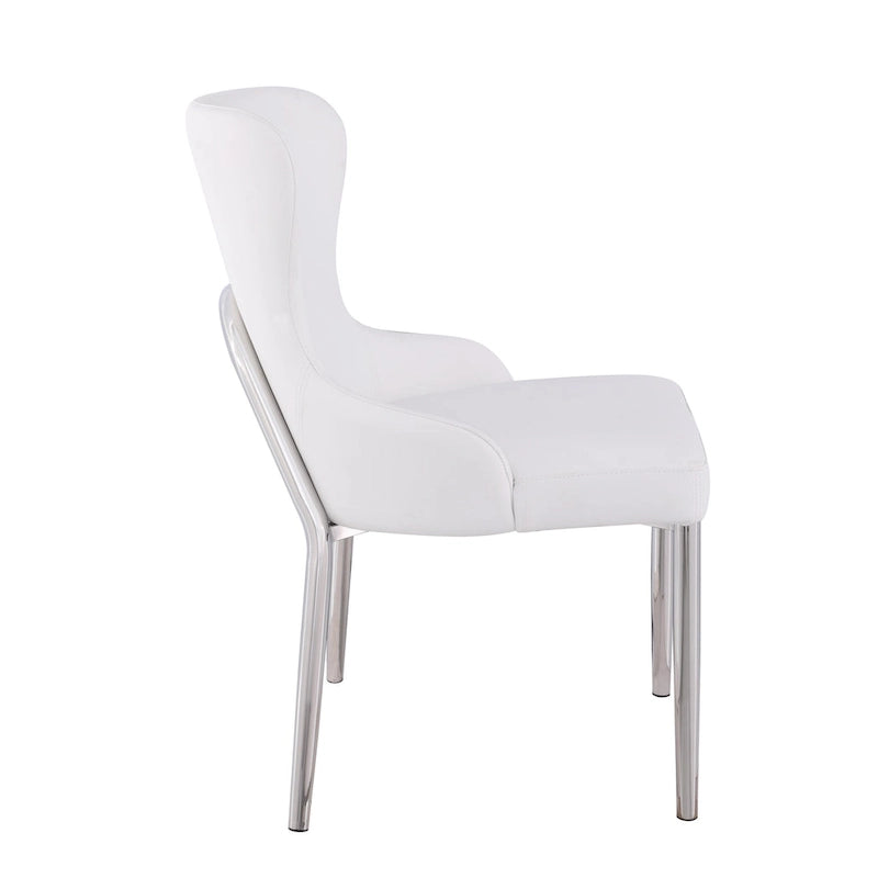 Contemporary Metal Fabric Chair Upholstered