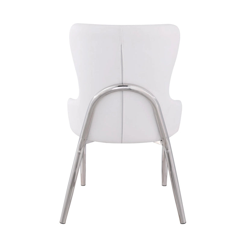 Contemporary Metal Fabric Chair Upholstered