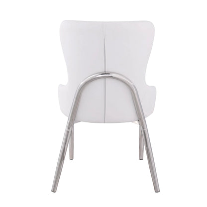Contemporary Metal Fabric Chair Upholstered