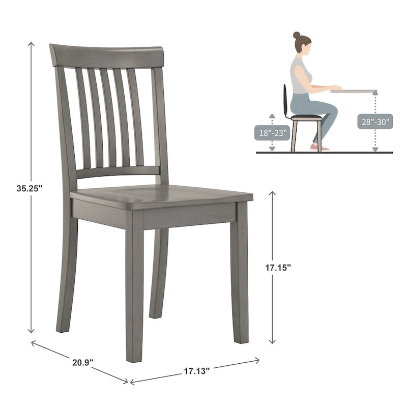 26.6 Inch Modern Wood Engineered Wood Dining Set