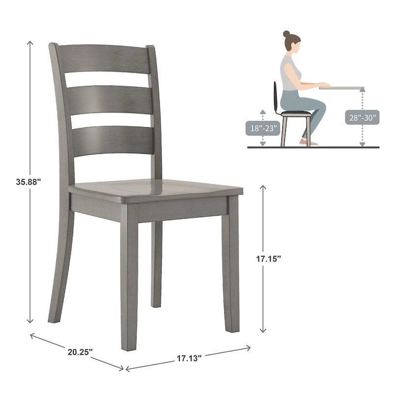 26.6 Inch Modern Wood Engineered Wood Dining Set