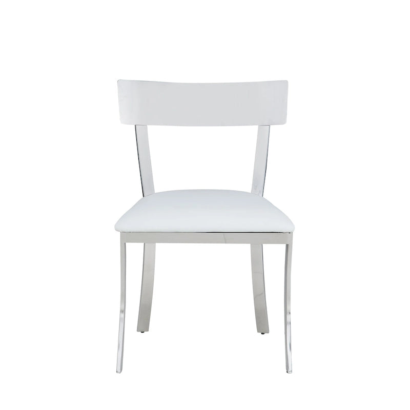 Contemporary Metal Leather Chair LED