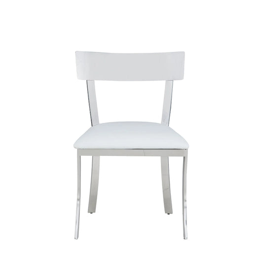 Contemporary Metal Leather Chair LED