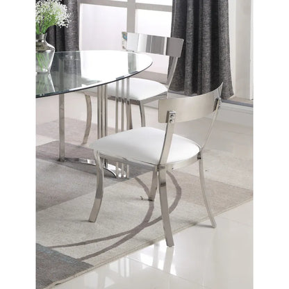 Contemporary Metal Leather Chair LED