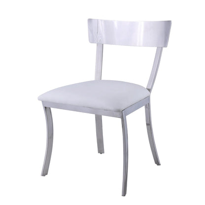 Contemporary Metal Leather Chair LED