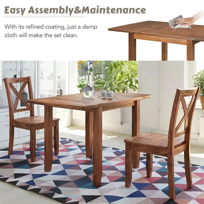5 Inch Modern Wood Engineered Wood Table Extendable