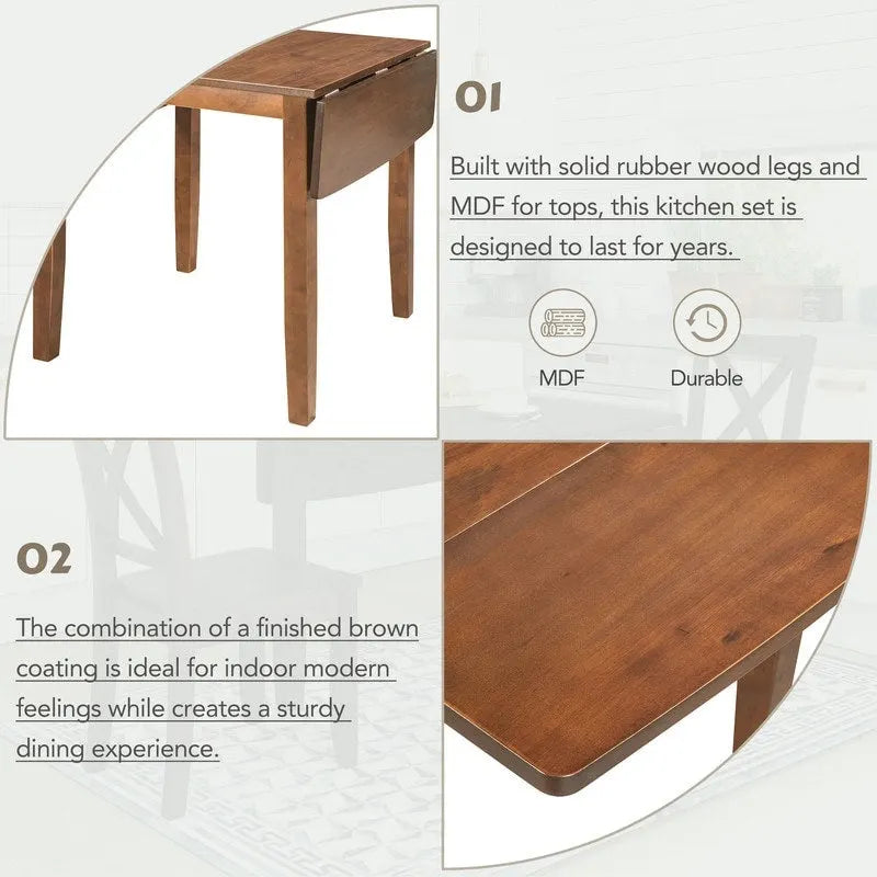 5 Inch Modern Wood Engineered Wood Table Extendable