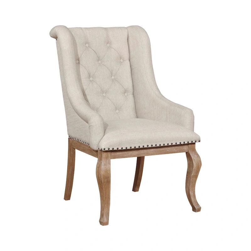 43.25 Inch Wood Fabric Chair Upholstered