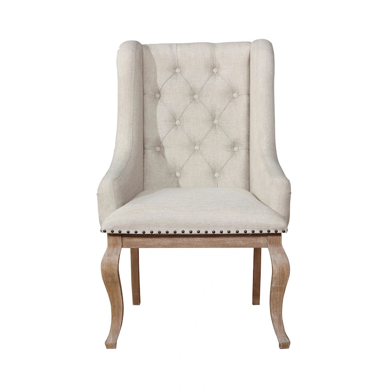 43.25 Inch Wood Fabric Chair Upholstered