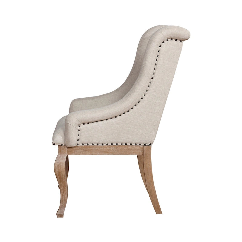 43.25 Inch Wood Fabric Chair Upholstered