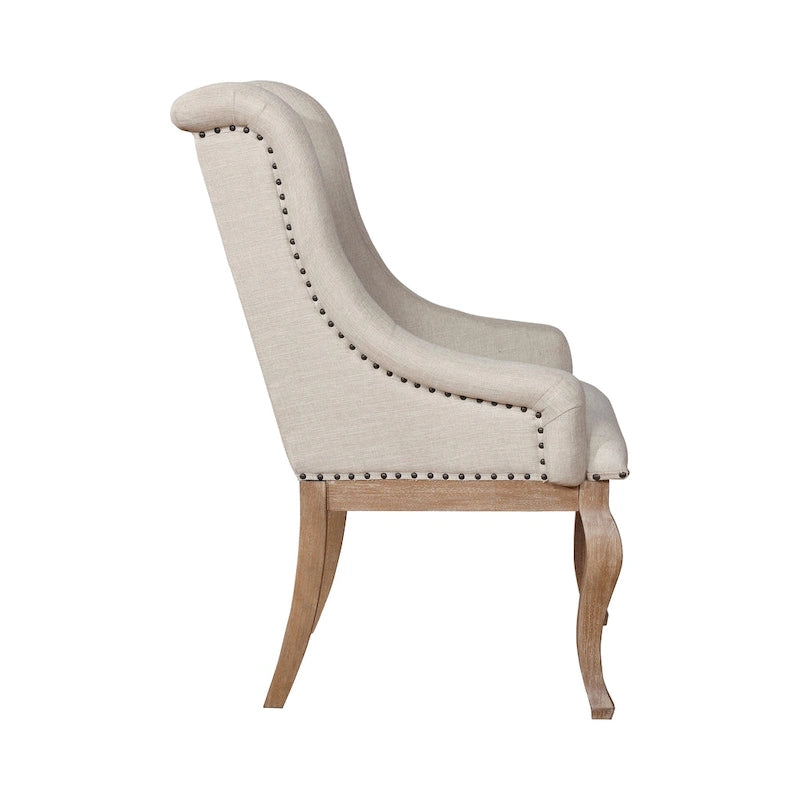 43.25 Inch Wood Fabric Chair Upholstered