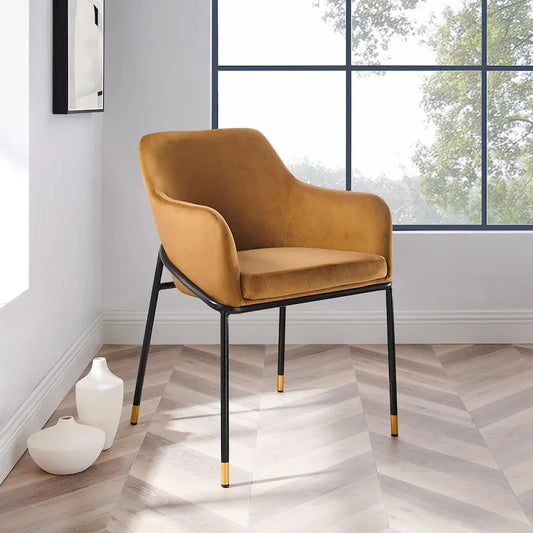 Modern Metal Velvet Chair