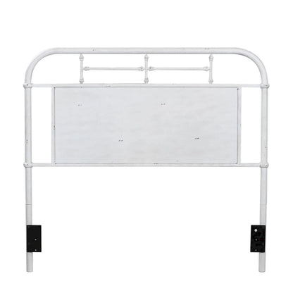 Vintage Series Distressed Metal Queen Headboard - Antique White or Navy Blue