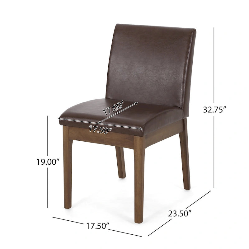 23.50 Inch Contemporary Wood Metal Chair Upholstered