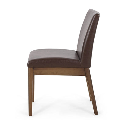 23.50 Inch Contemporary Wood Metal Chair Upholstered