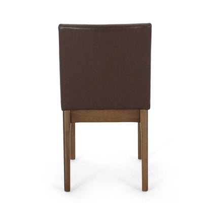 23.50 Inch Contemporary Wood Metal Chair Upholstered