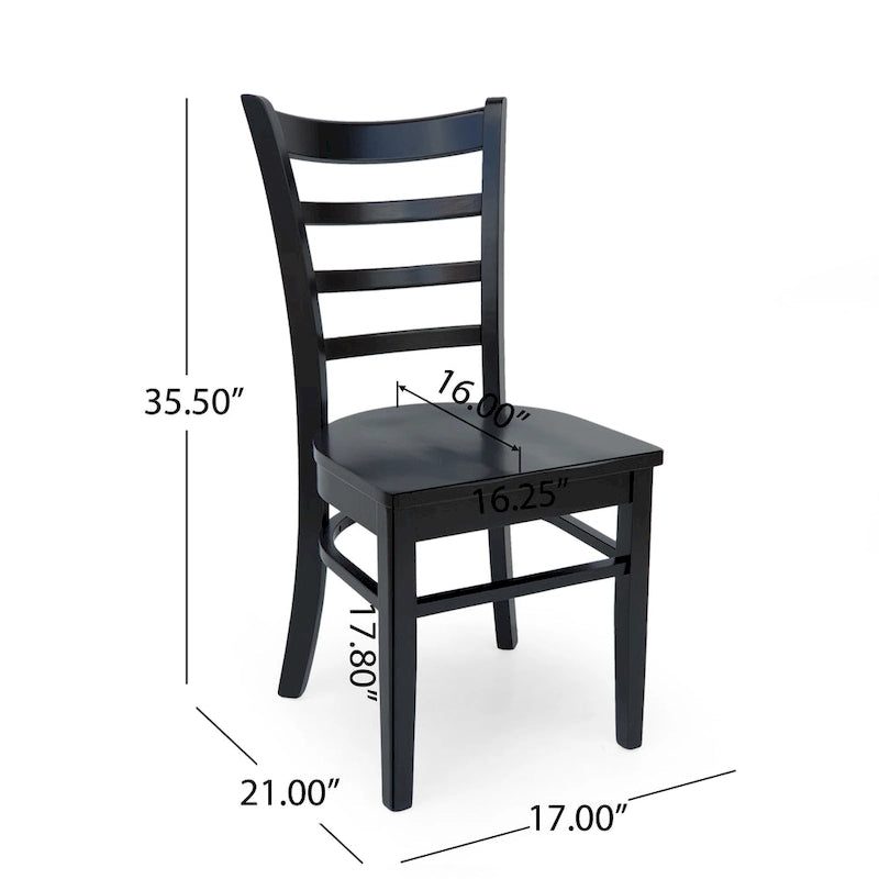 21.00 Inch Farmhouse Wood Metal Chair