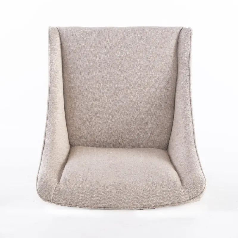 23.75 Inch Contemporary Wood Linen Chair Upholstered