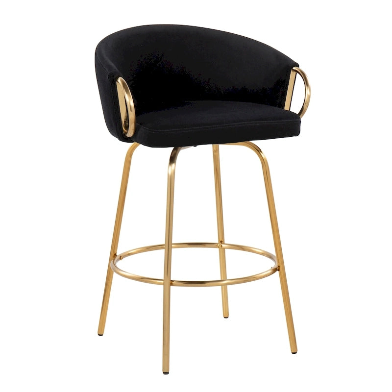 Modern Metal Velvet Chair Swivel