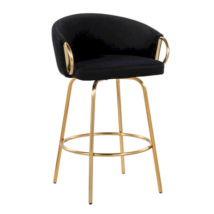 Modern Metal Velvet Chair Swivel