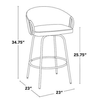 Modern Metal Velvet Chair Swivel
