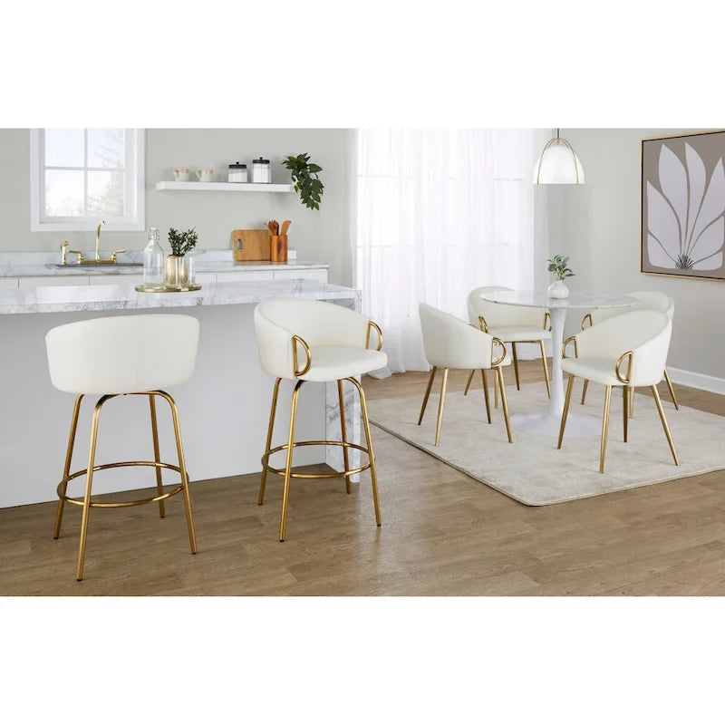 Modern Metal Velvet Chair Swivel