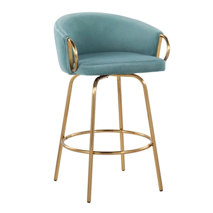Modern Metal Velvet Chair Swivel