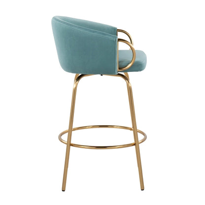 Modern Metal Velvet Chair Swivel