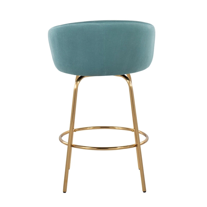 Modern Metal Velvet Chair Swivel