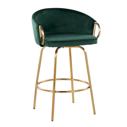 Modern Metal Velvet Chair Swivel