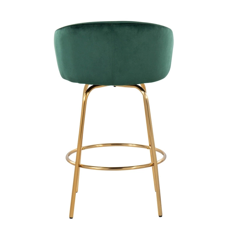 Modern Metal Velvet Chair Swivel