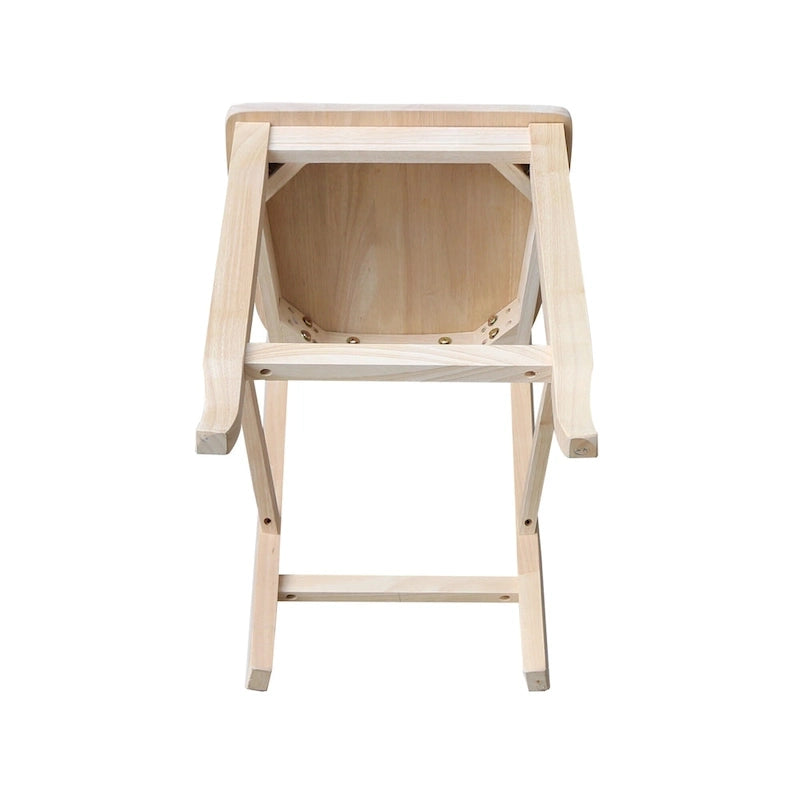International Concepts Unfinished Double X-back Stool