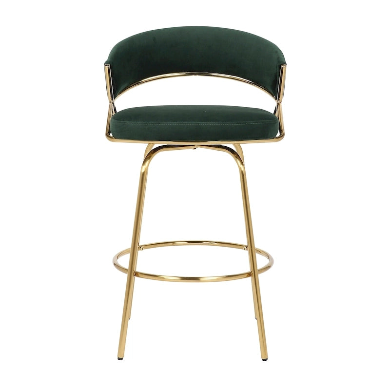 Metal Velvet Chair Swivel