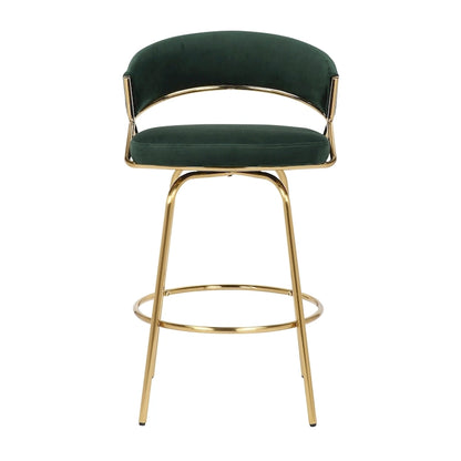Metal Velvet Chair Swivel