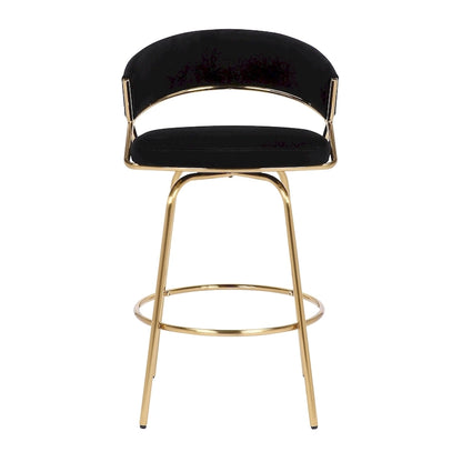 Metal Velvet Chair Swivel