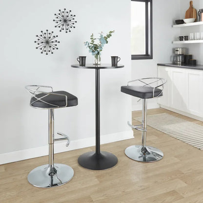 18.5 Inch Contemporary Metal Velvet Table Adjustable