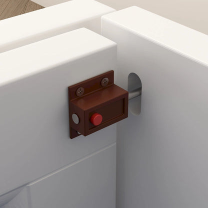 Modern Wood Full Murphy Bed Chest in White Finish Dresser 2-1 Cabinet