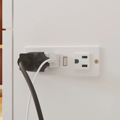 Modern Wood Full Murphy Bed Chest in White Finish Dresser 2-1 Cabinet