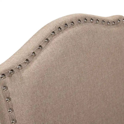 18.75 Inch Mid-Century Modern Solid Wood Linen Chair Upholstered