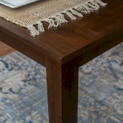 6-Piece 60 Inch Modern Wood Linen Dining Set Upholstered