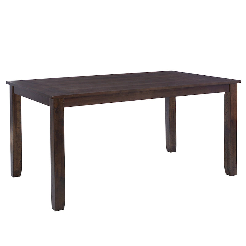 6-Piece 60 Inch Modern Wood Linen Dining Set Upholstered