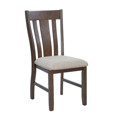 6-Piece 60 Inch Modern Wood Linen Dining Set Upholstered