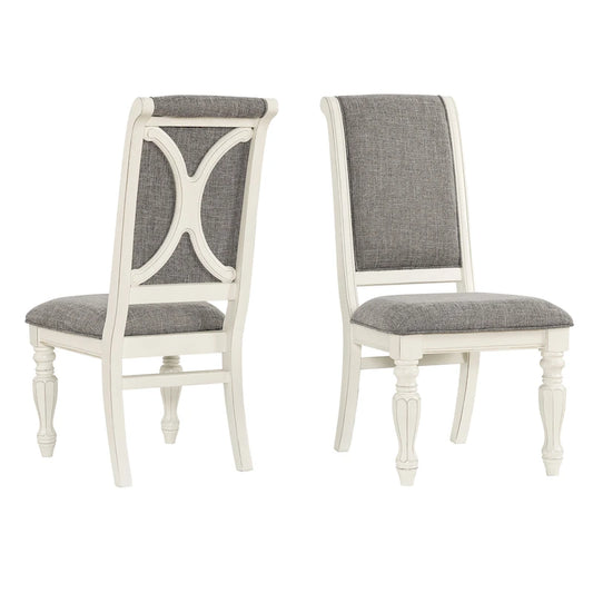 Classic Solid Wood Fabric Chair Upholstered