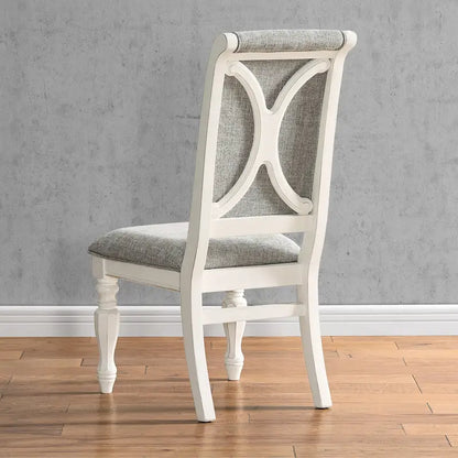 Classic Solid Wood Fabric Chair Upholstered