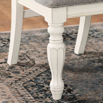 Classic Solid Wood Fabric Chair Upholstered