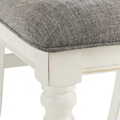 Classic Solid Wood Fabric Chair Upholstered