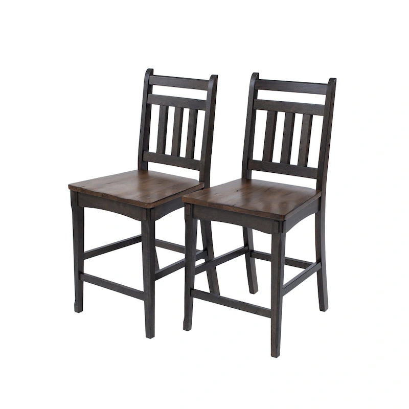 7-Piece Rustic Solid Wood Dining Set