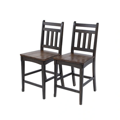 7-Piece Rustic Solid Wood Dining Set